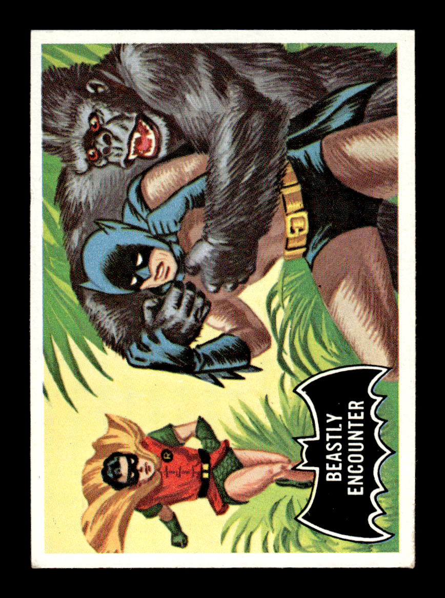 1966 Topps Batman (Black Bat Logo) #50 Beastly Encounter VGEX CS26014366