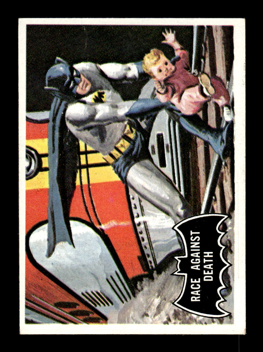 1966 Topps Batman (Black Bat Logo) #53 Race Against Death VGEX CS26014369