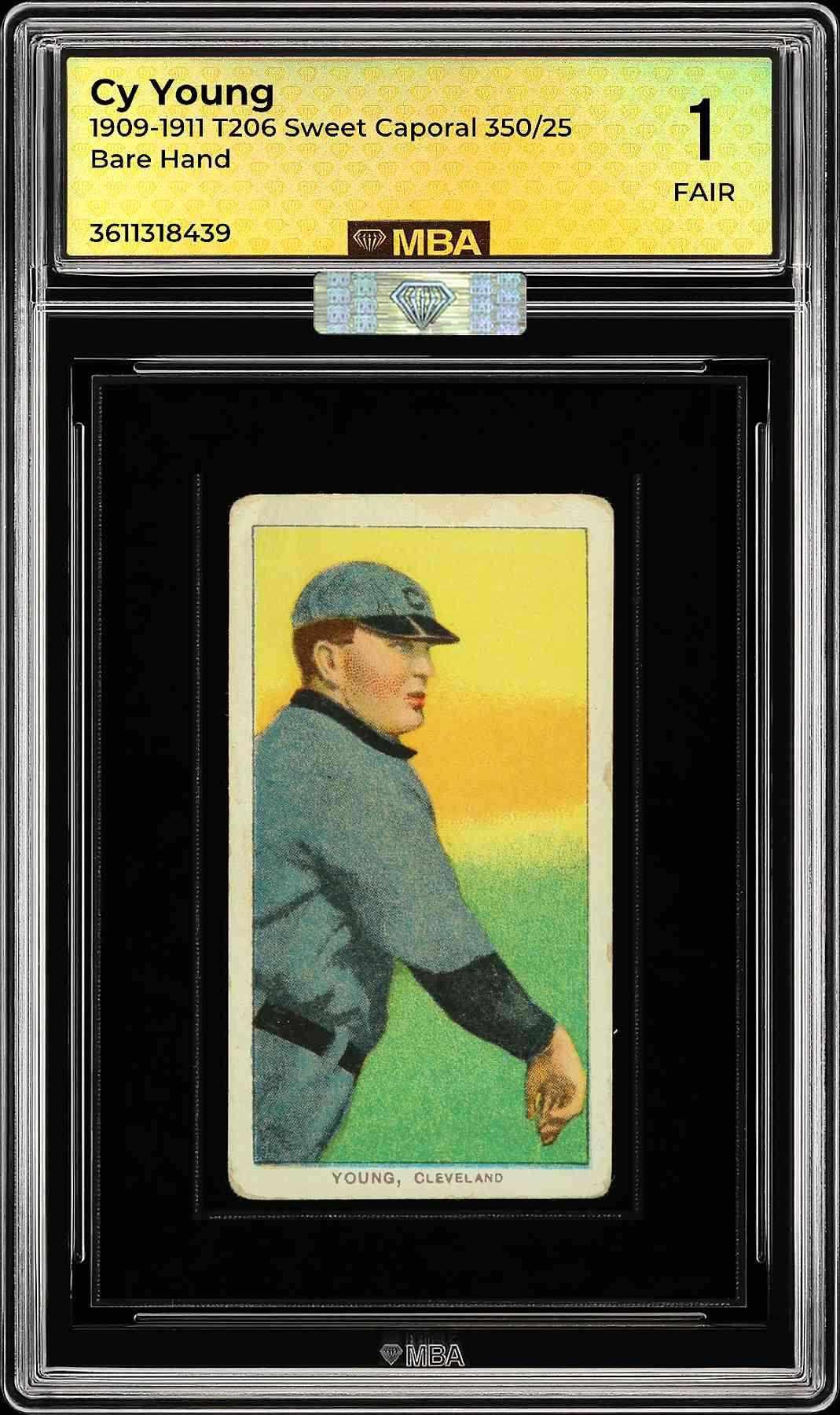 1909-11 T206 White Border Cy Young Bare Hand MBA 1 SN 3611318429