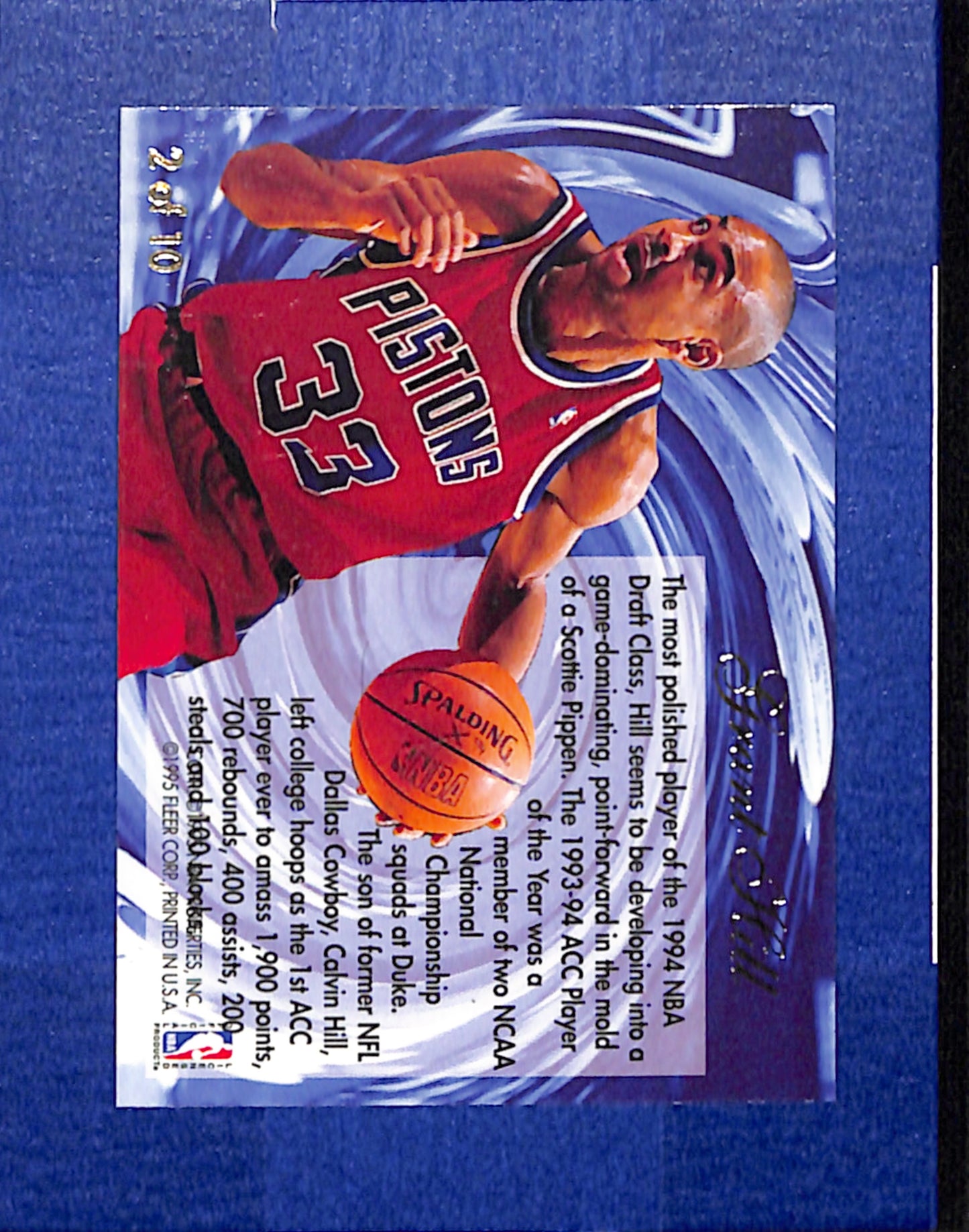 1994-95 Flair #2 Grant Hill Detroit Pistons NMT CS26014415