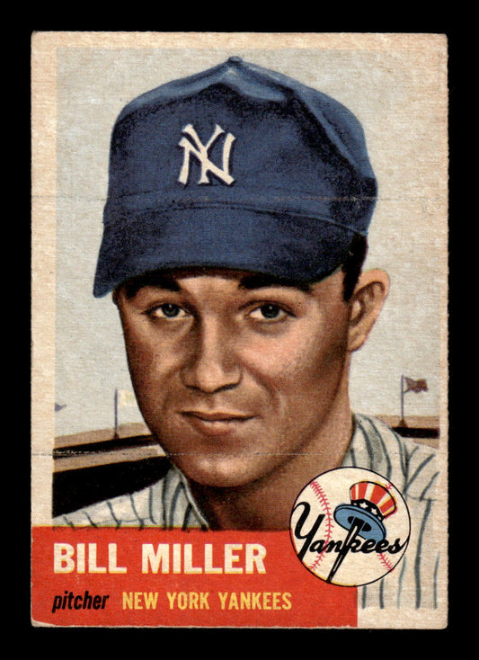 1953 Topps #100b Bill Miller New York Yankees VG CS26014441