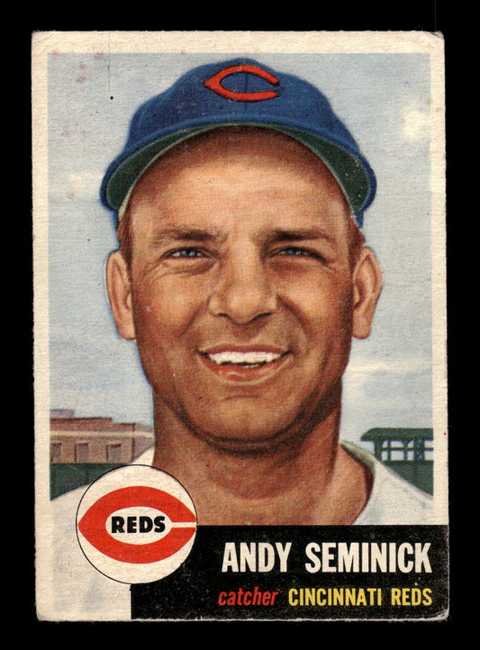1953 Topps #153b Andy Seminick Cincinnati Reds VG CS26014450
