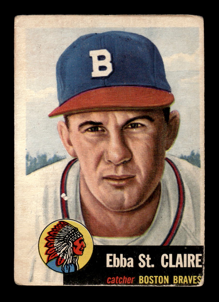 1953 Topps #91a Ebba St. Claire Boston Braves VG CS26014455