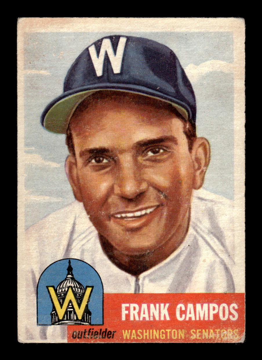 1953 Topps #51 Frank Campos Washington Senators VG CS26014457