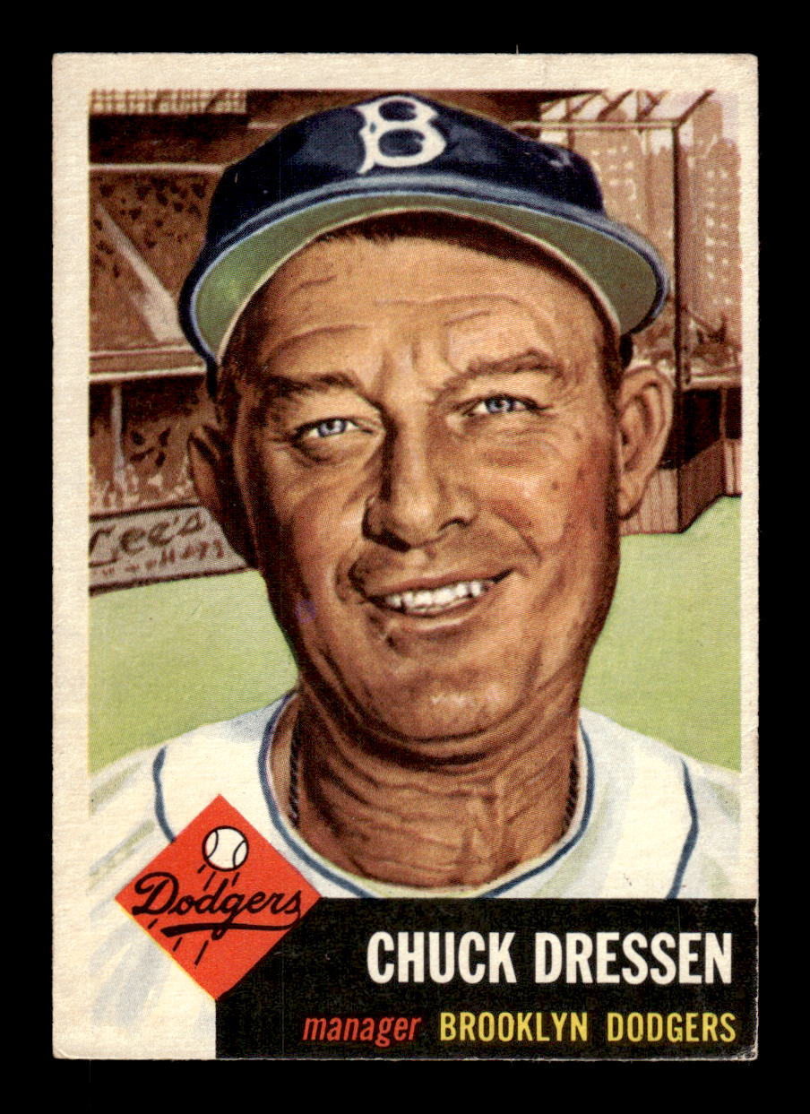 1953 Topps #50 Chuck Dressen Brooklyn Dodgers VG CS26014458