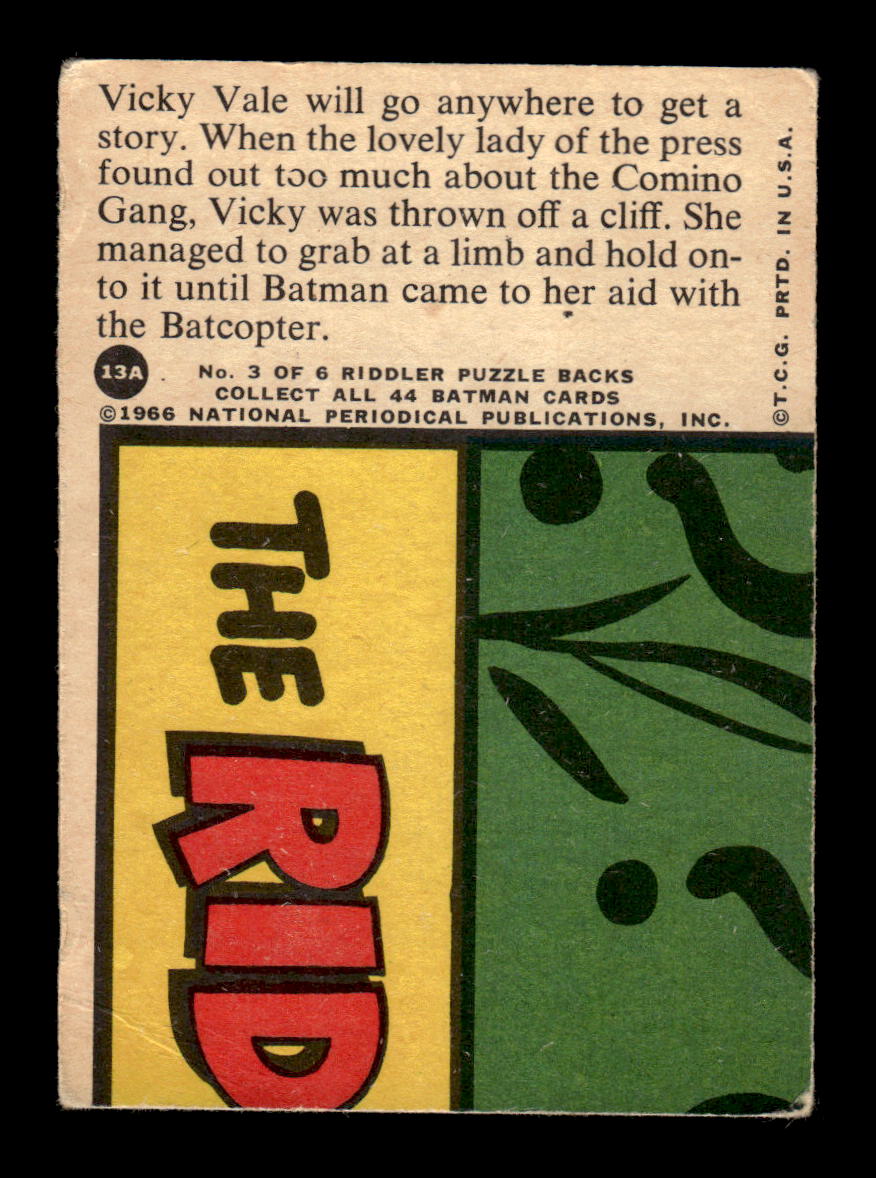 1966 Topps Batman Series A (Red Bat Logo) #13A Out on a Limb VG CS26014509