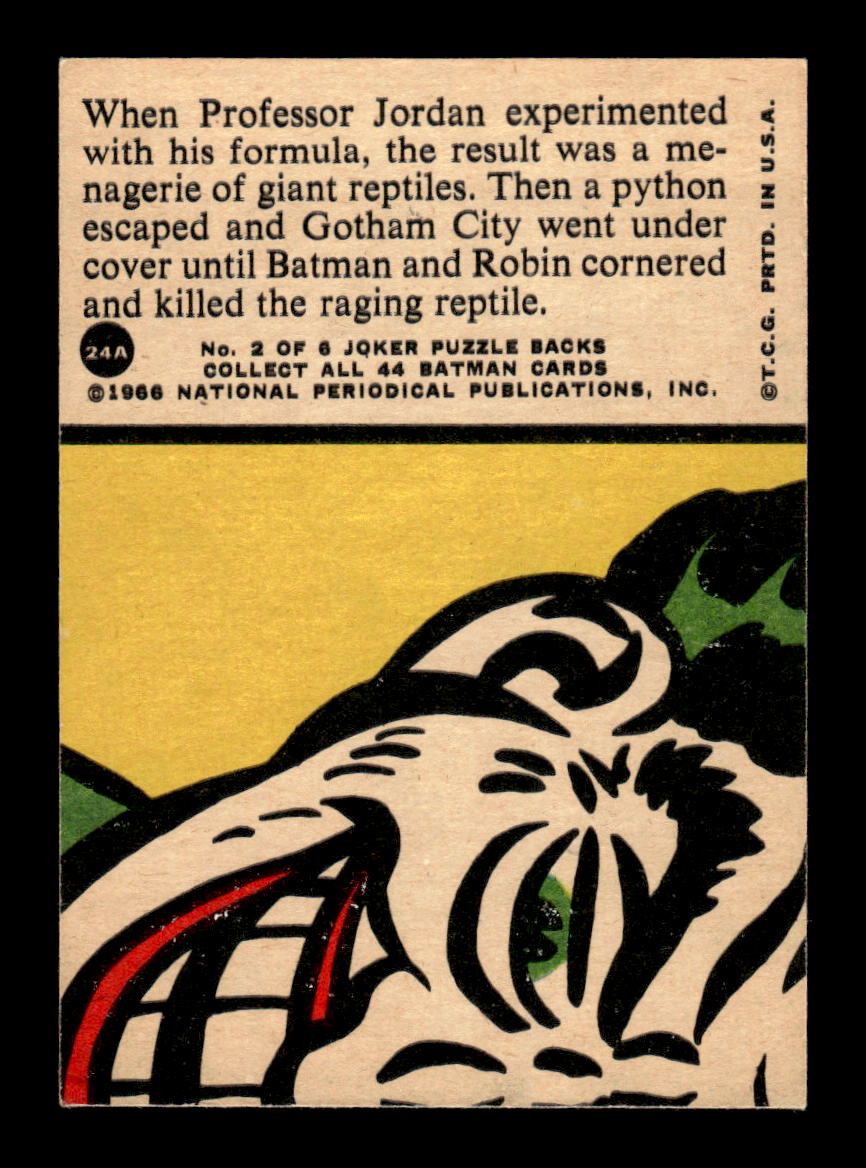 1966 Topps Batman Series A (Red Bat Logo) #24A Tight Squeeze VG CS26014511