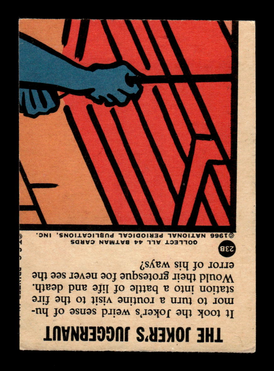 1966 Topps Batman Series B #23B The Joker's Juggernaut VG CS26014512
