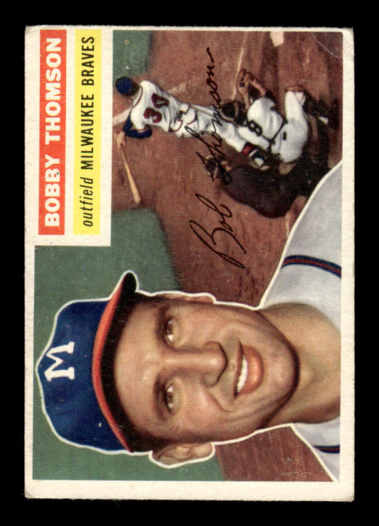 1956 Topps #257 Bobby Thomson Milwaukee Braves Poor CS26014545