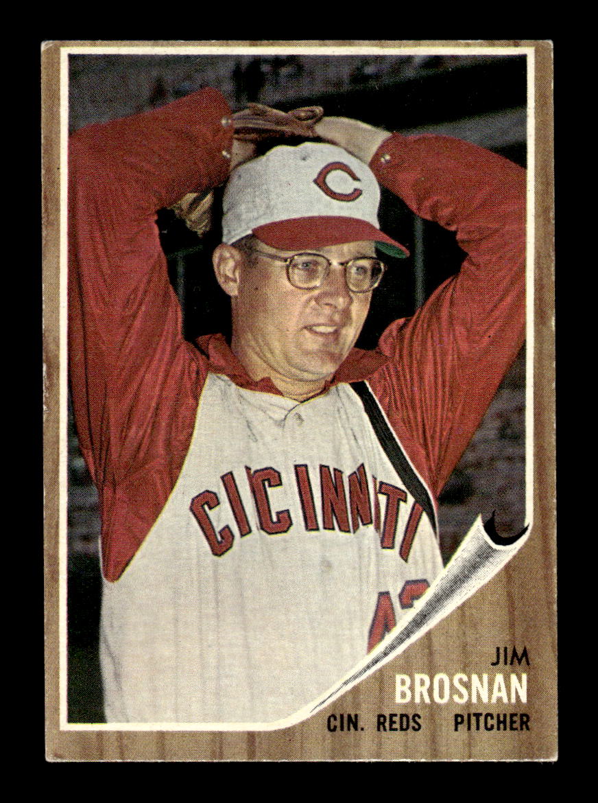 1962 Topps #2 Jim Brosnan Cincinnati Reds EX CS26014566