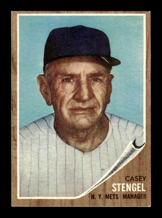 1962 Topps #29 Casey Stengel New York Mets EX CS26014584