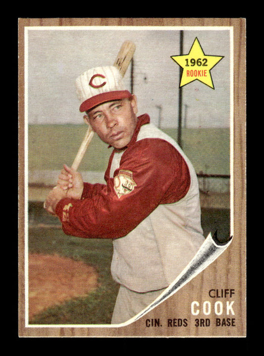 1962 Topps #41 Cliff Cook Cincinnati Reds EX CS26014594