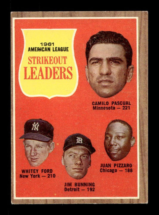 1962 Topps #51 1961 American League Batting Leaders EX CS26014608