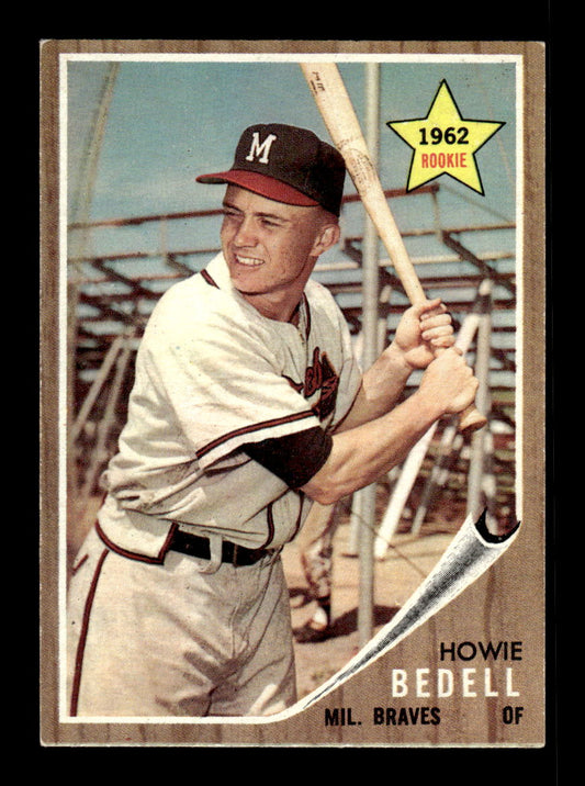 1962 Topps #76 Howie Bedell Milwaukee Braves EX CS26014619