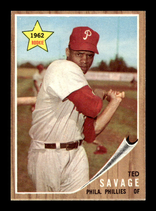 1962 Topps #104 Ted Savage Philadelphia Phillies EX CS26014644