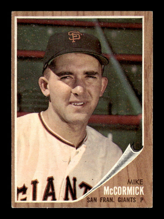 1962 Topps #107 Mike McCormick San Francisco Giants EX CS26014646