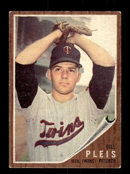 1962 Topps #124a Bill Pleis Minnesota Twins EX CS26014660