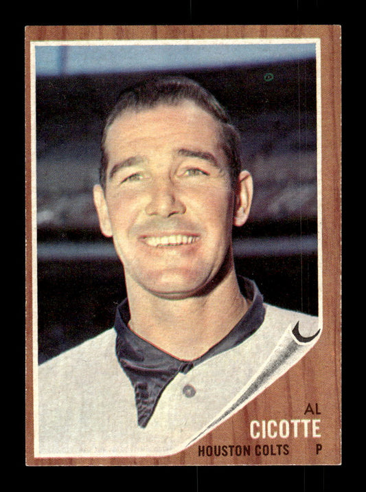 1962 Topps #126a Al Cicotte Houston Colt .45s EX CS26014662