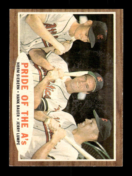 1962 Topps #127 Pride of the A's Hank Bauer Kansas City Athletics EX CS26014663