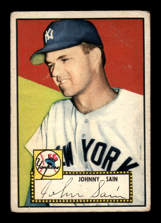 1952 Topps #49 Johnny Sain New York Yankees LOW GRADE CS26014726