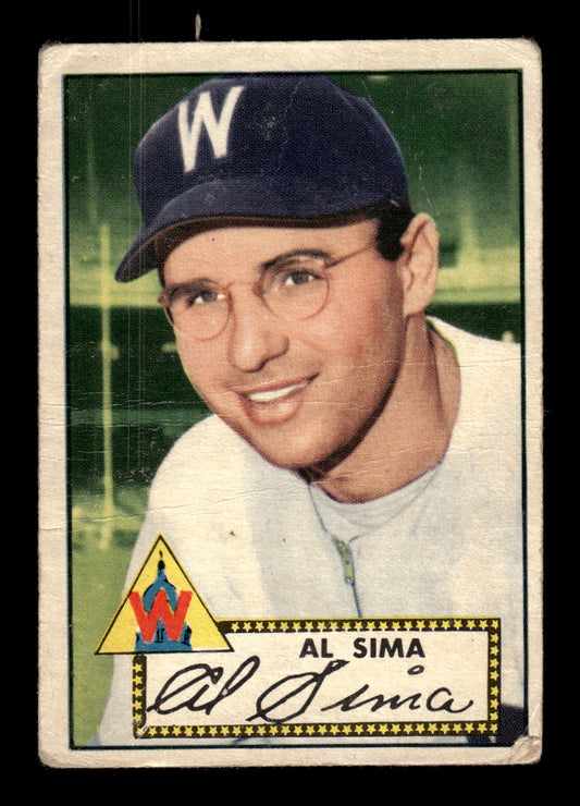 1952 Topps #93 Al Sima Washington Senators LOW GRADE CS26014765