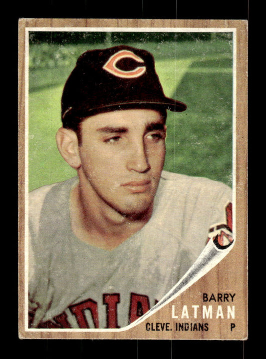 1962 Topps #145b Barry Latman Cleveland Indians EX CS26014790