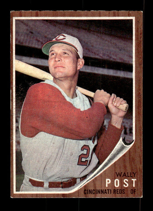 1962 Topps #148a Wally Post Cincinnati Reds EX CS26014792