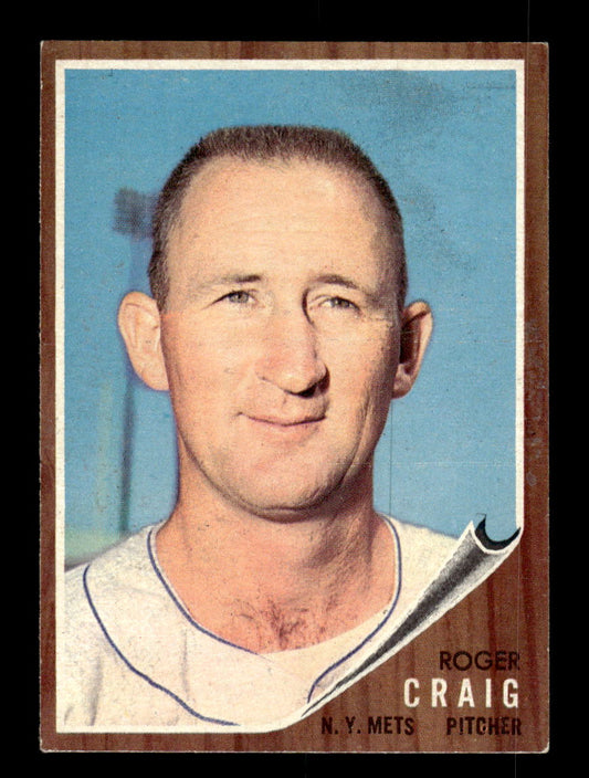 1962 Topps #183a Roger Craig New York Mets EX CS26014821
