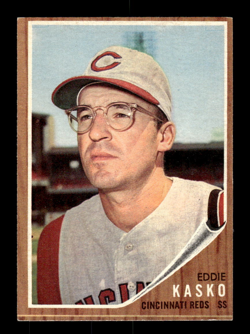 1962 Topps #193a Eddie Kasko Cincinnati Reds EX CS26014831