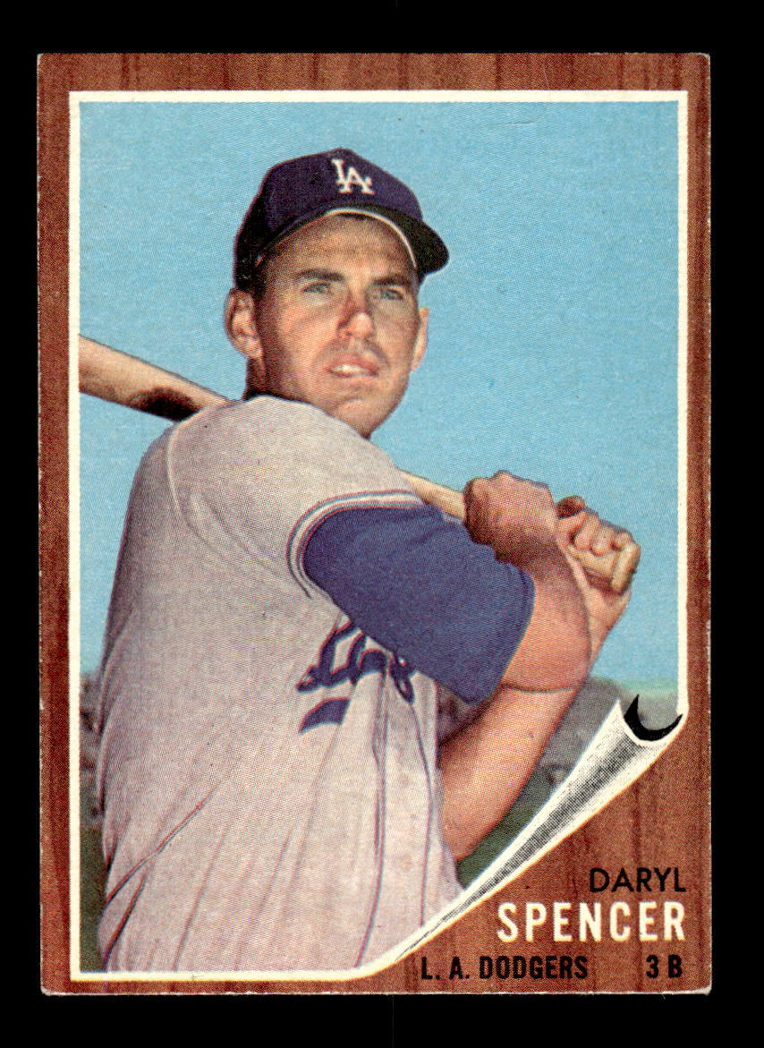 1962 Topps #197 Daryl Spencer Los Angeles Dodgers EX CS26014835