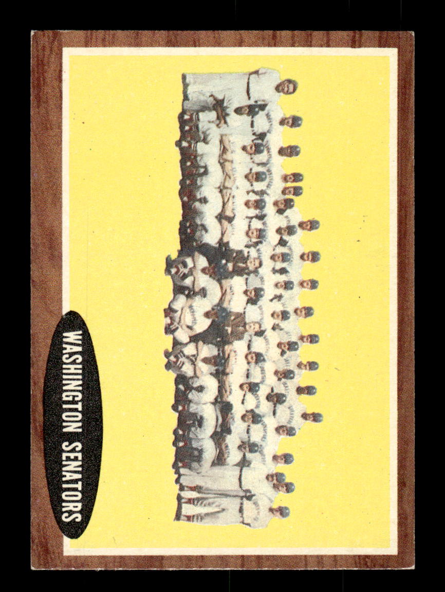 1962 Topps #206 Washington Senators Washington Senators EX CS26014842
