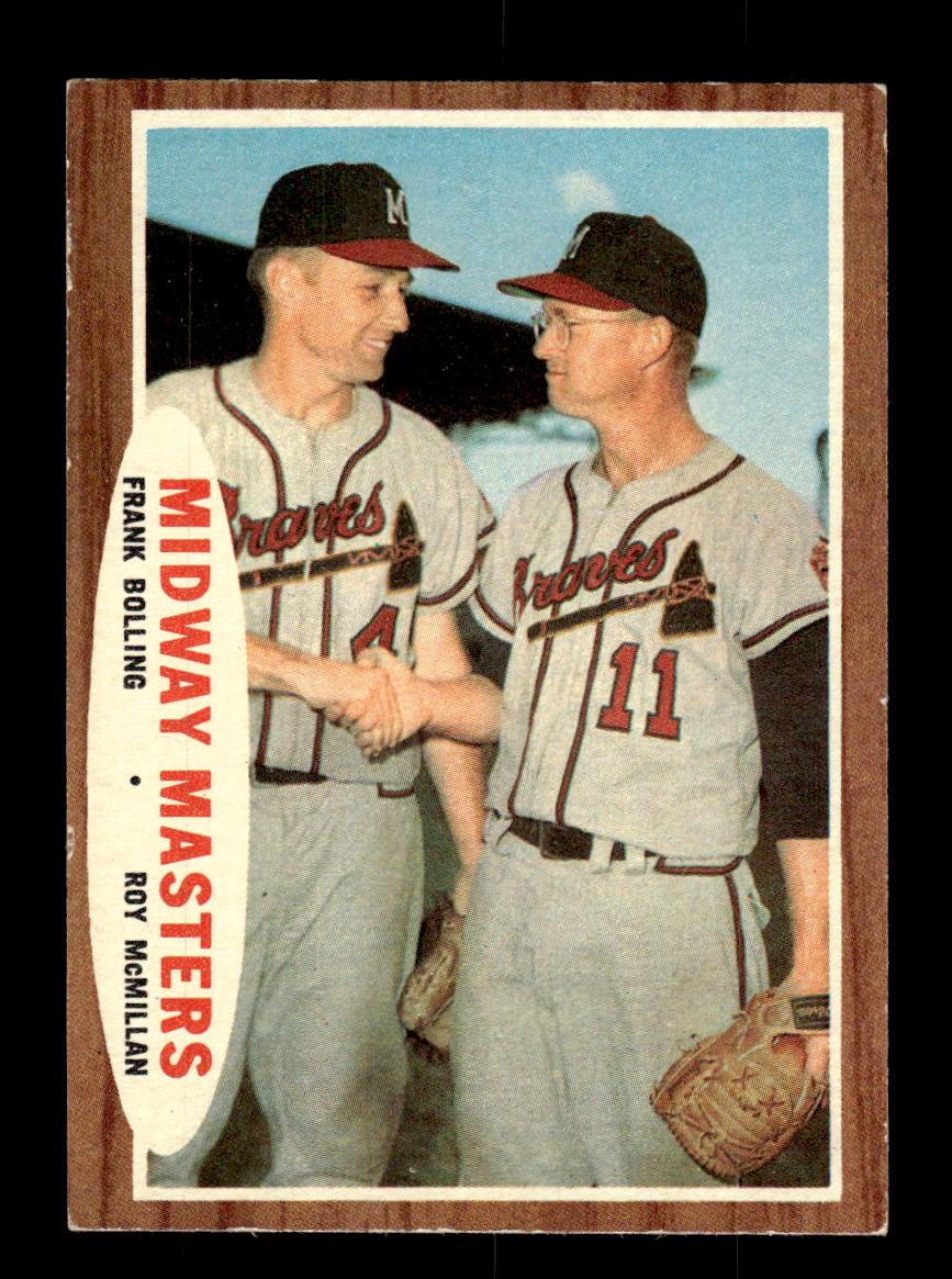 1962 Topps #211 Midway Masters Milwaukee Braves EX CS26014846