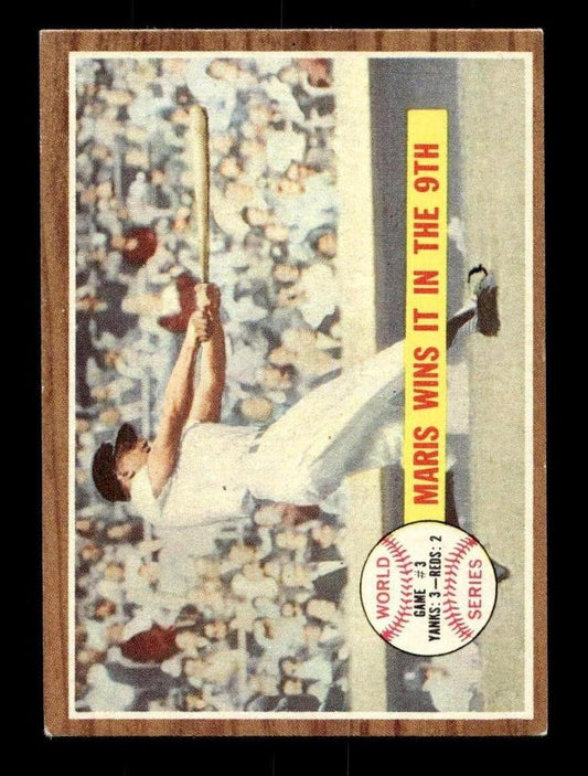1962 Topps #234 World Series Game #3 - Maris EX CS26014866