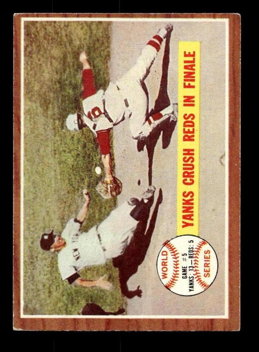 1962 Topps #236 World Series Game #5 - Yanks Crush Reds in Finale EX CS26014867