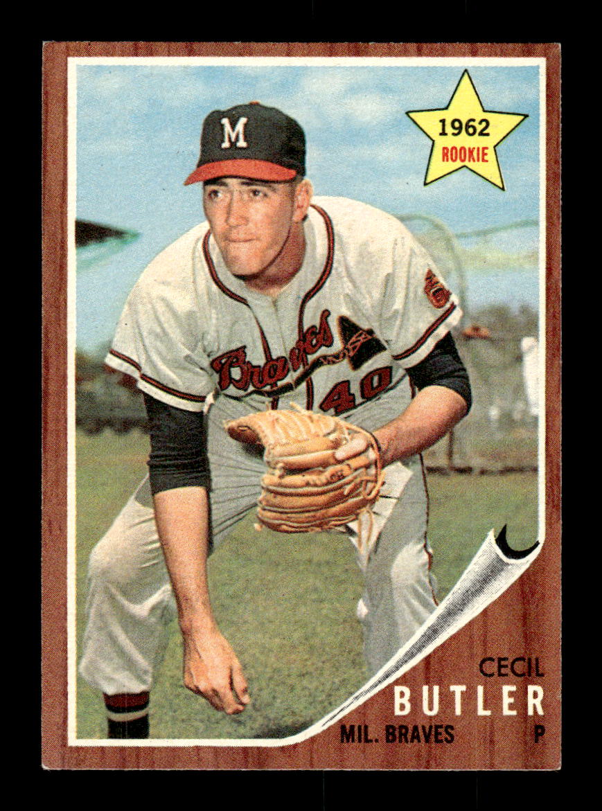 1962 Topps #239 Cecil Butler Milwaukee Braves EX CS26014869
