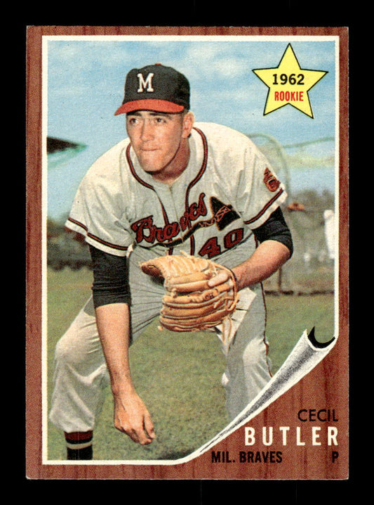 1962 Topps #239 Cecil Butler Milwaukee Braves EX CS26014869
