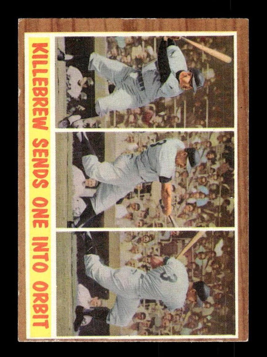 1962 Topps #316 Killebrew Sends One Into Orbit Minnesota Twins EX CS26014937