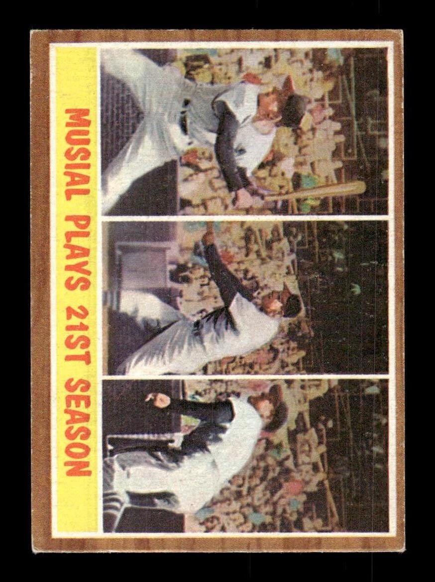 1962 Topps #317 Musial Plays 21st Season St. Louis Cardinals EX CS26014938