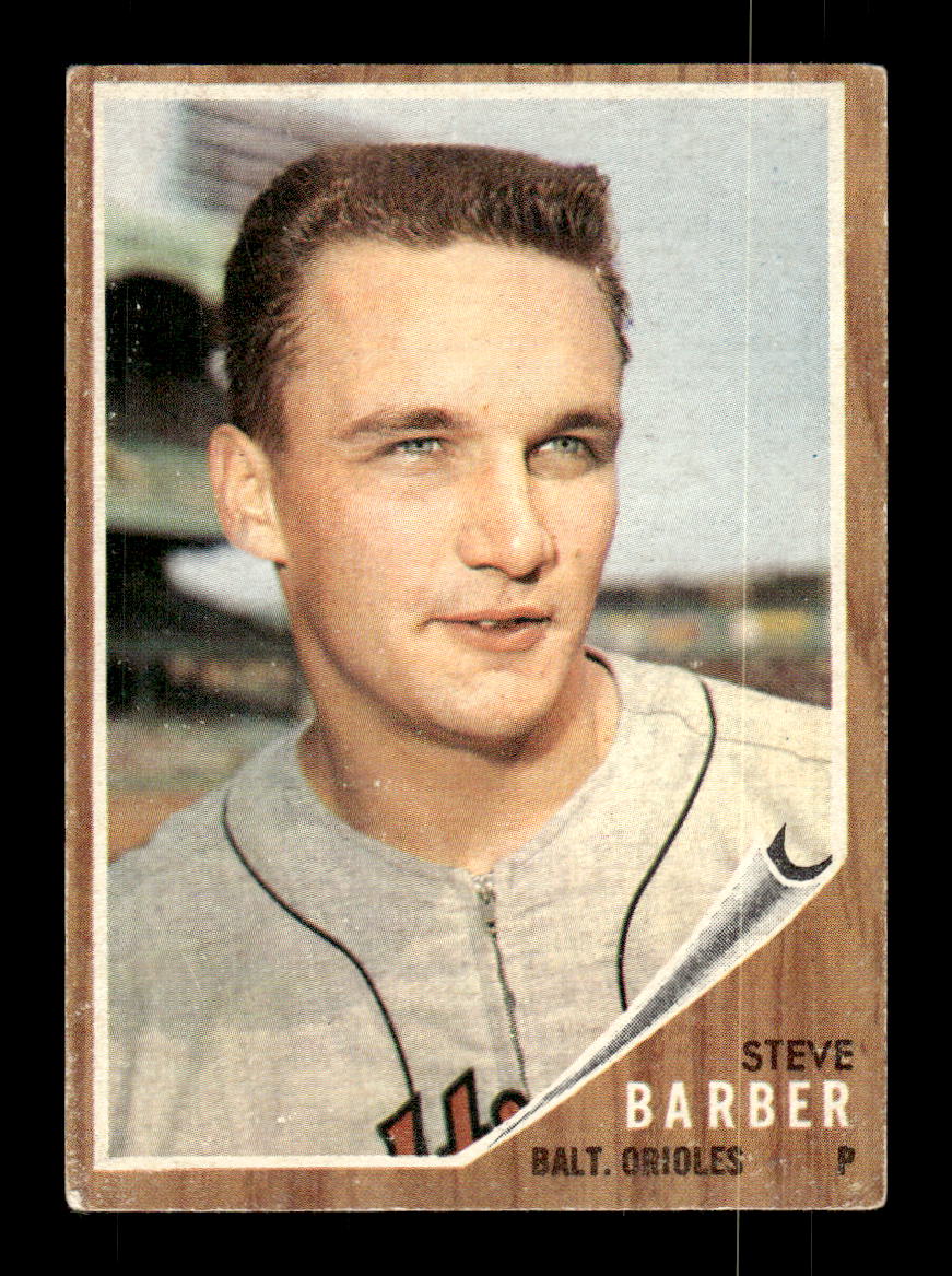 1962 Topps #355 Steve Barber Baltimore Orioles EX CS26014968