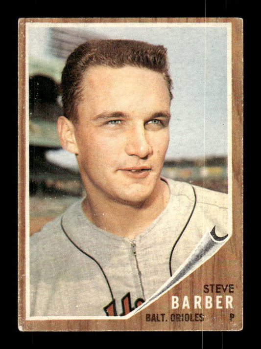 1962 Topps #355 Steve Barber Baltimore Orioles EX CS26014968