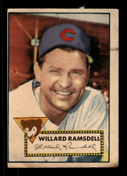 1952 Topps #114 Willard Ramsdell Chicago Cubs Poor CS26015035
