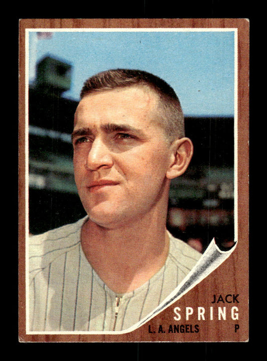 1962 Topps #257 Jack Spring Los Angeles Angels EX CS26015039