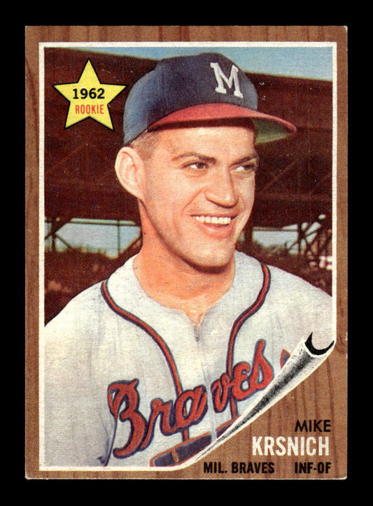 1962 Topps #289 Mike Krsnich Milwaukee Braves EX CS26015066