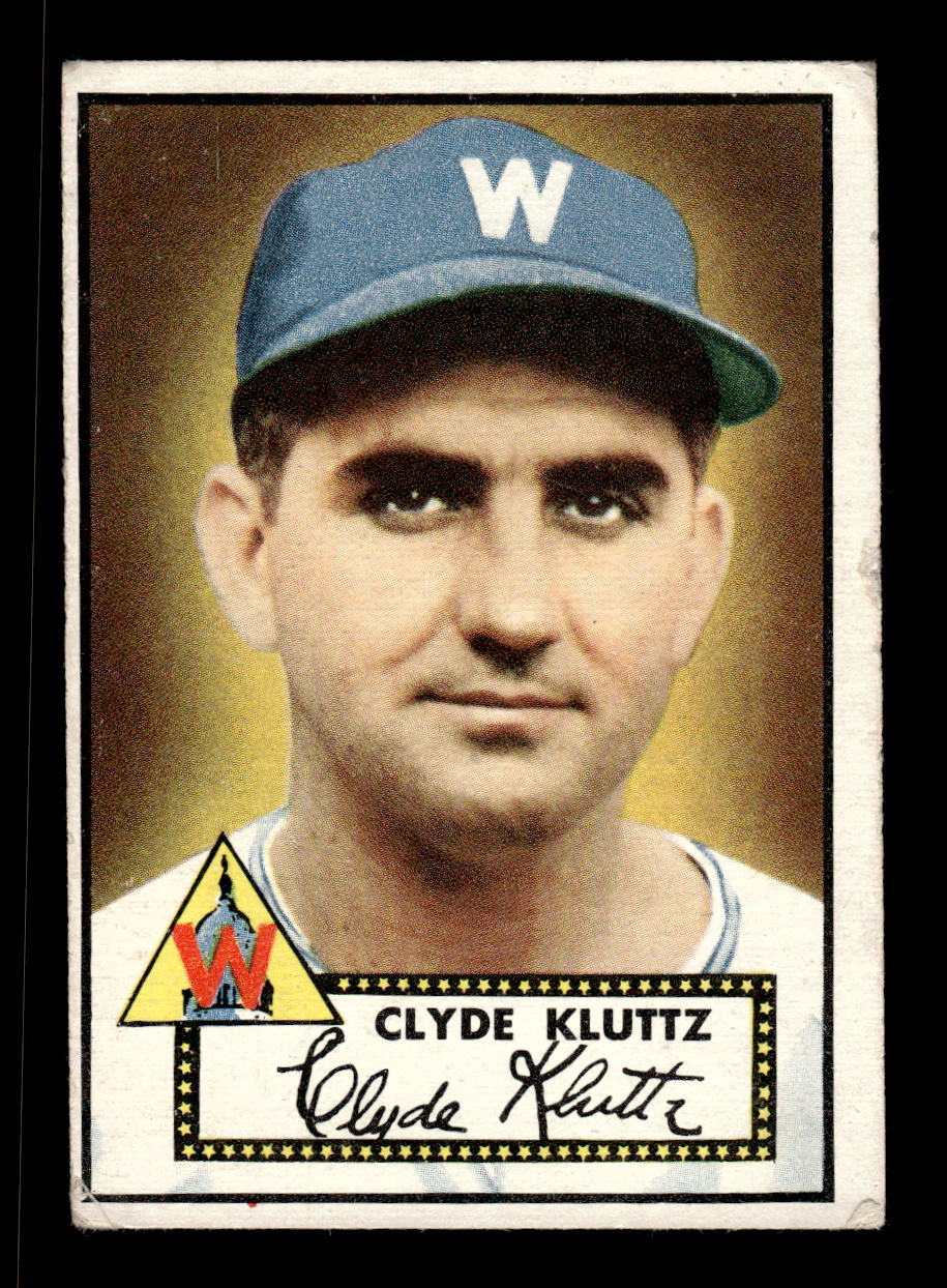 1952 Topps #132 Clyde Kluttz Washington Senators LOW GRADE CS26015103