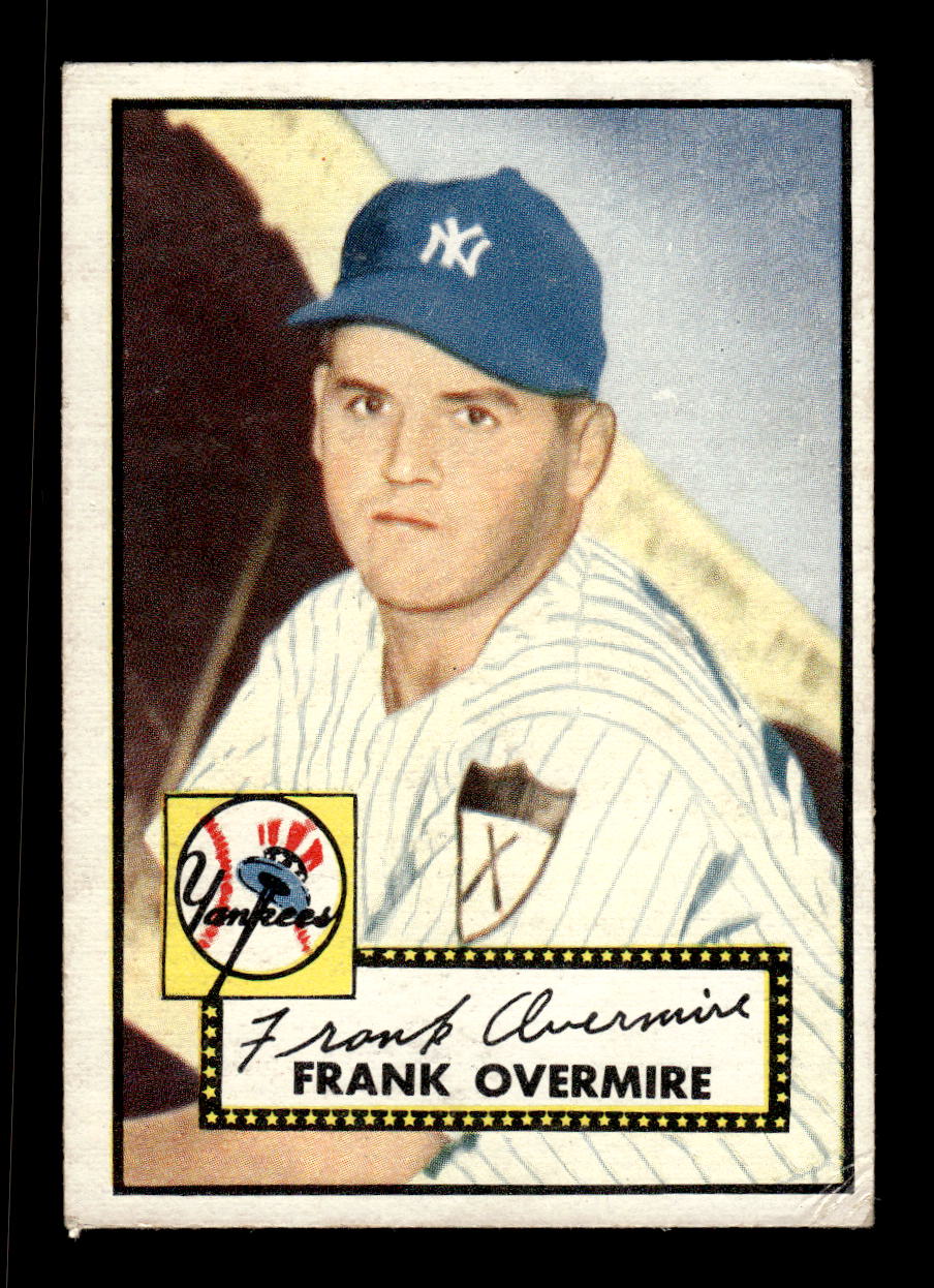 1952 Topps #155 Frank Overmire New York Yankees VG CS26015126