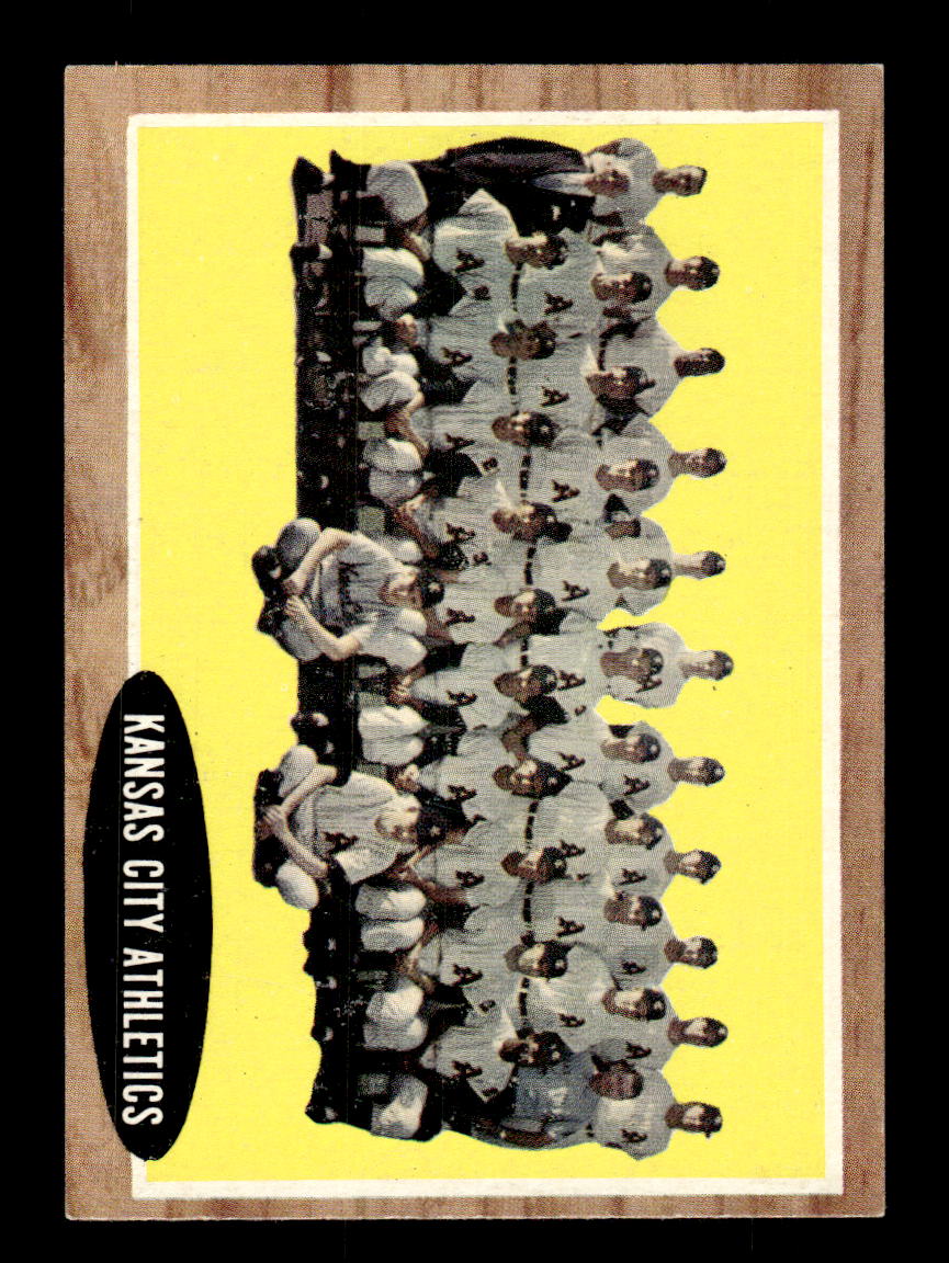 1962 Topps #384 Kansas City Athletics Kansas City Athletics EX CS26015157