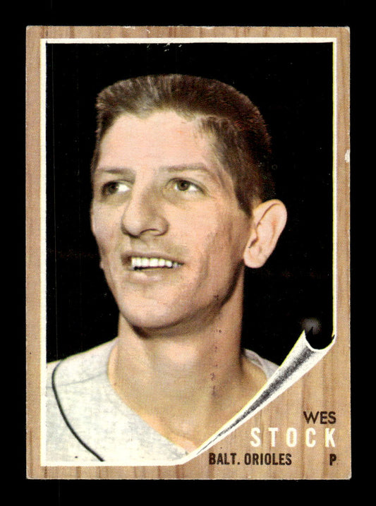 1962 Topps #442 Wes Stock Baltimore Orioles EX CS26015200