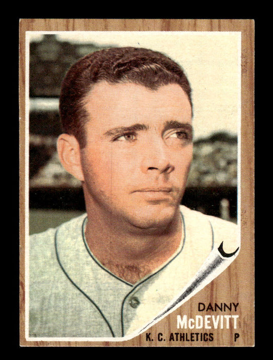 1962 Topps #493 Danny McDevitt Kansas City Athletics EX CS26015242