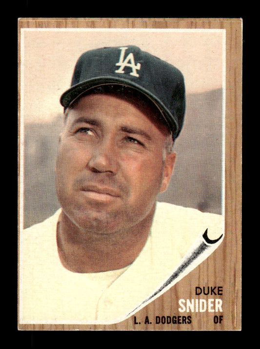 1962 Topps #500 Duke Snider Los Angeles Dodgers EX CS26015248