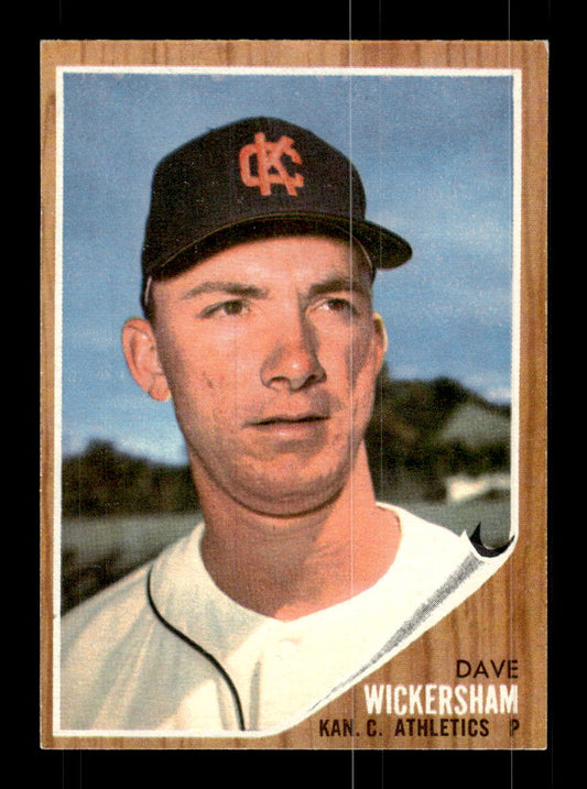 1962 Topps #517 Dave Wickersham Kansas City Athletics EX CS26015263